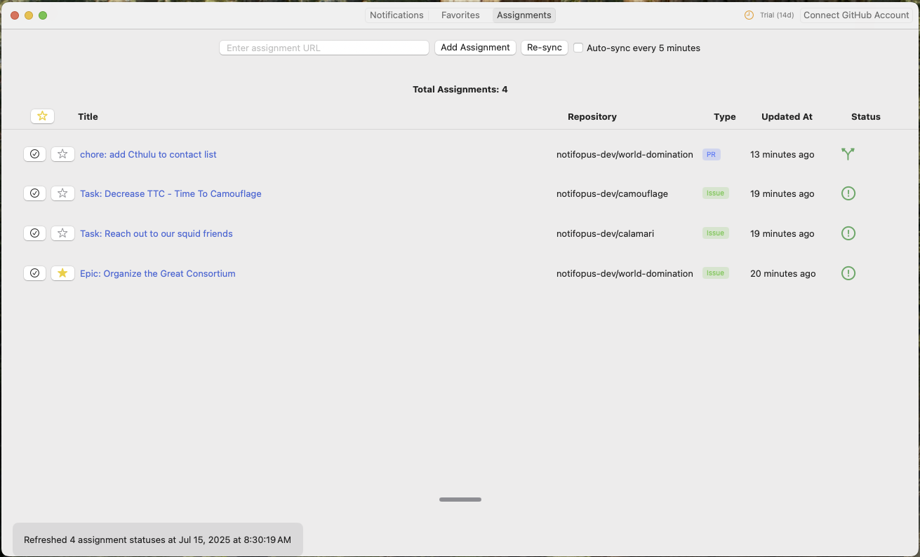 Notifopus App Features